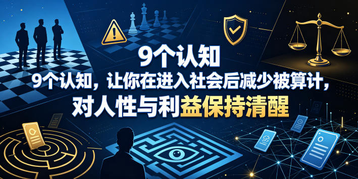 付费文章：9个认知，让你在进入社会后减少被算计，对人性与利益保持清醒-16888副业资讯