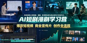 AI短剧漫剧学习营，系统讲解AI短剧、漫剧、影视预告片、爆款短视频与商业宣传片的创作全流程-16888副业资讯