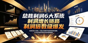 总裁利润6大系统，打通从开源到节流的利润增长链路，让企业在复杂市场中实现利润倍数级爆发-16888副业资讯