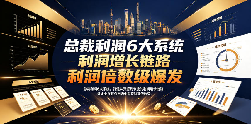 总裁利润6大系统，打通从开源到节流的利润增长链路，让企业在复杂市场中实现利润倍数级爆发-16888副业资讯
