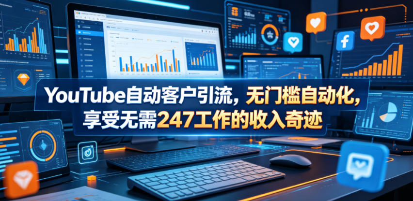 YouTube自动客户引流，无门槛自动化，享受无需247工作的收入奇迹！【原创双语字幕】-16888副业资讯