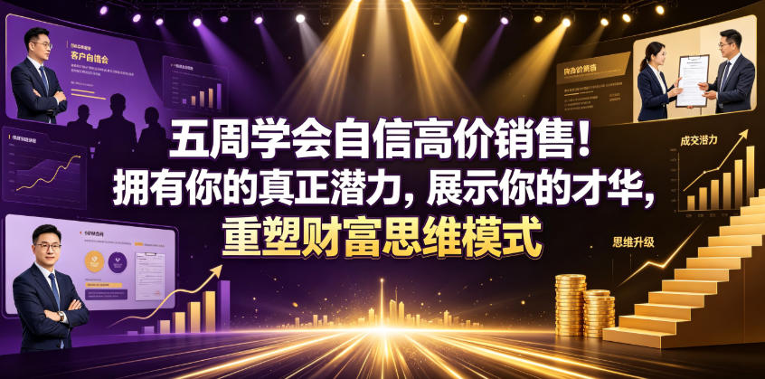 五周学会自信高价销售！拥有你的真正潜力，展示你的才华，重塑财富思维模式【原创双语字幕】-16888副业资讯