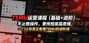 TEMU运营课程（基础+进阶），不止教操作，更传授底层思维，一门让你真正看懂TEMU的进阶课-16888副业资讯