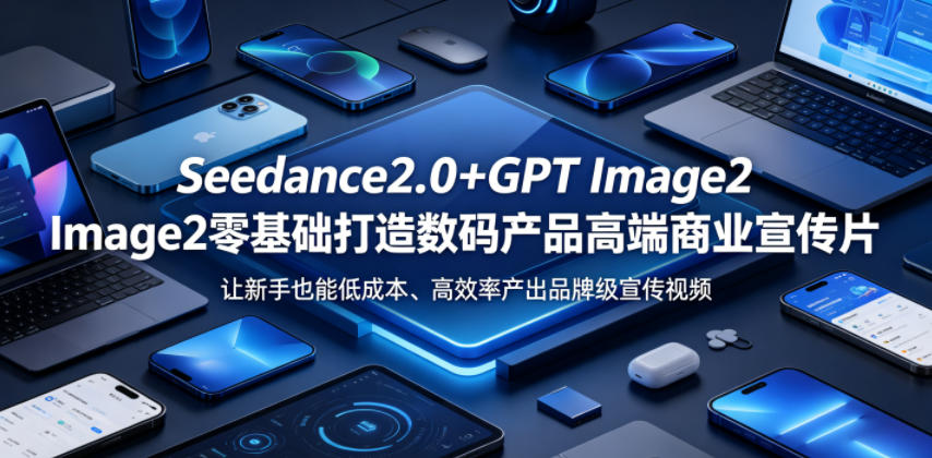 Seedance2.0+GPT Image2零基础打造数码产品高端商业宣传片，让新手也能低成本、高效率产出品牌级宣传视频-16888副业资讯