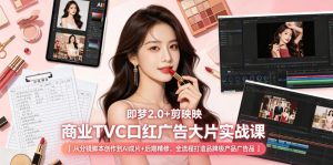 即梦2.0+剪映商业TVC口红广告大片实战课｜从分镜脚本创作到AI成片+后期精修，全流程打造品牌级产品广告-16888副业资讯