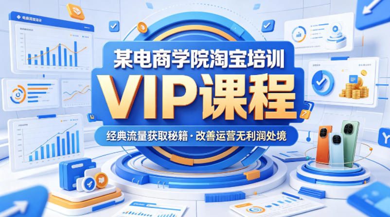 某电商学院淘宝培训VIP课程，各种经典有用的流量获取秘籍，改善运营产品没利润的处境（2026年6月）-16888副业资讯