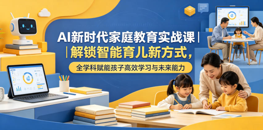 AI新时代家庭教育实战课｜解锁智能育儿新方式，全学科赋能孩子高效学习与未来能力-16888副业资讯