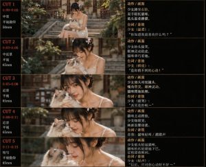 美女和猫故事提示词，人物一致性提示词+故事板-16888副业资讯
