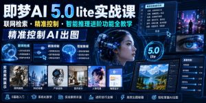 即梦AI 5.0 lite实战课，联网检索・精准控制・智能推理进阶功能全教学，精准控制AI出图-16888副业资讯