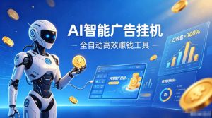 AI智能广告挂G，在家自动賺收益，全程无需人工操作、不用直播、不用拉人【揭秘】-16888副业资讯