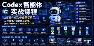 Codex智能体实战课程，让智能体成为你的数字员工，从内容生产到业务自动化，搭建可持续运行的智能工作流-16888副业资讯