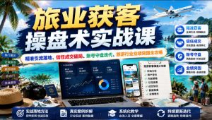 旅业获客操盘术实战课|精准引流落地、信任成交破局、账号守盘迭代、旅游行业业绩突围全攻略-16888副业资讯
