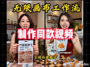 无限画布工作流一键复刻爆款带货视频，实操搭建，操作简单-16888副业资讯