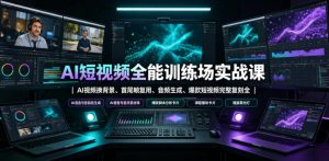 AI短视频全能训练场实战课｜AI视频换背景、首尾帧复用、音频生成、爆款短视频完整复刻全套实操教学-16888副业资讯