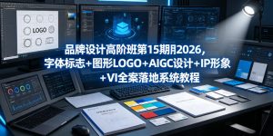 品牌设计高阶班第15期2026，字体标志＋图形LOGO＋AIGC设计＋IP形象＋VI全案落地系统教程-16888副业资讯