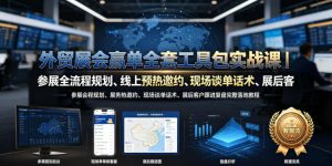 外贸展会赢单全套工具包实战课｜参展全流程规划、线上预热邀约、现场谈单话术、展后客户跟进复盘完整落地教程-16888副业资讯