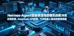 Hermes-Agent智能体落地部署实战课｜本地环境安装、DeepSeek API配置、飞书机器人联动完整搭建教程-16888副业资讯