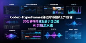Codex＋HyperFrames自动剪辑视频王炸组合！30分钟内搭建起属于自己的AI剪辑流水线（完整版实操教程手册）-16888副业资讯