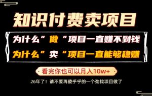 普通人为什么能够靠卖项目轻松月入10W+，而做项目却容易成炮灰，卖项目为什么能够稳賺不赔？【揭秘】-16888副业资讯