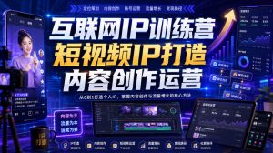 互联网IP训练营,短视频IP打造,内容创作运营-16888副业资讯