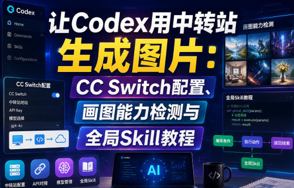 让Codex用中转站生成图片：CC Switch配置、画图能力检测与全局Skill教程-16888副业资讯