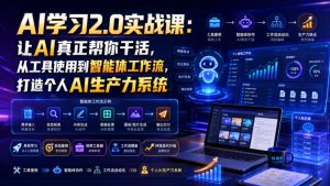 AI学习2.0实战课:让AI真正帮你干活,从工具使用到智能体工作流,打造个人AI生产力系统-16888副业资讯