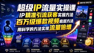 超级IP流量实操课，IP精准引流获客实操方法，百万级爆款视频底层方法，用科学的方法实现流量倍增-16888副业资讯