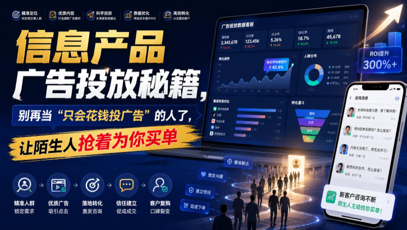 信息产品广告投放秘籍，别再当“只会花钱投广告”的人了，让陌生人抢着为你买单【原创双语字幕】-16888副业资讯