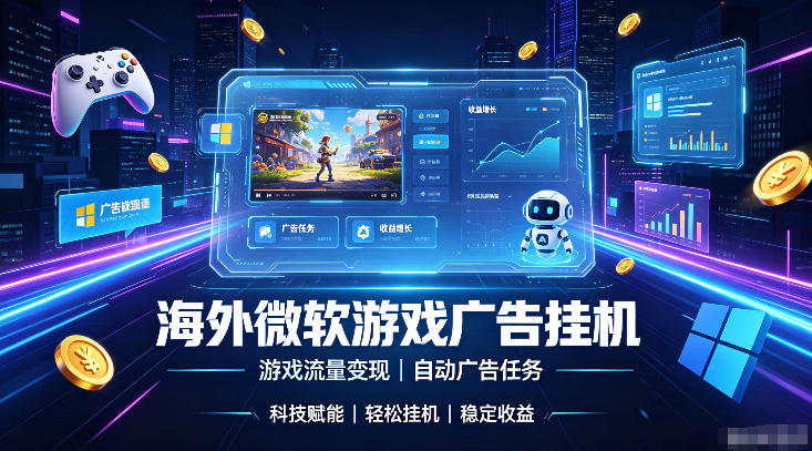 海外游戏广告自动挂G，轻资产海外副业风口，单设备稳定产出500+【揭秘】-16888副业资讯
