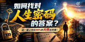 付费文章:如何找对人生密码的答案?这一篇让你比90%的大师还厉害!-16888副业资讯