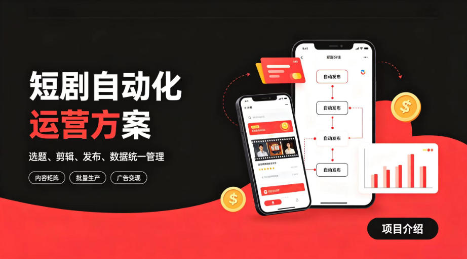 快手全自动短剧矩阵项目｜自动化分发，流量持续变现【揭秘】-16888副业资讯