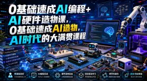 0基础速成AI编程+AI硬件造物课,0基础速成AI造物,AI时代的大满贯课程-16888副业资讯