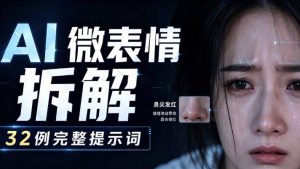 AI微表情拆解提示词合集，精准调控AI角色表情，可直接复用，0基础也能调出影视级表情变化-16888副业资讯