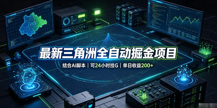 最新三角洲全自动掘金项目，结合AI脚本，可24小时挂G，单日收益200+【揭秘】-16888副业资讯
