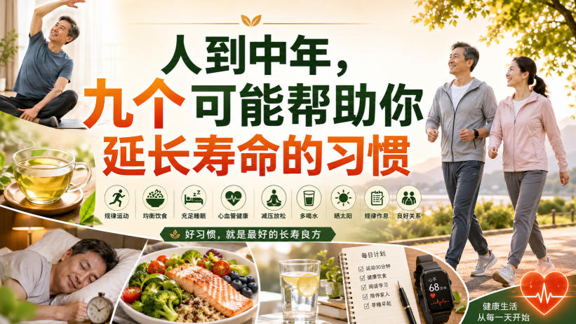 付费文章：人到中年，九个可能帮助你延长寿命的习惯-16888副业资讯
