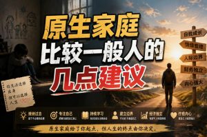 付费文章：给原生家庭比较一般人的几点建议-16888副业资讯