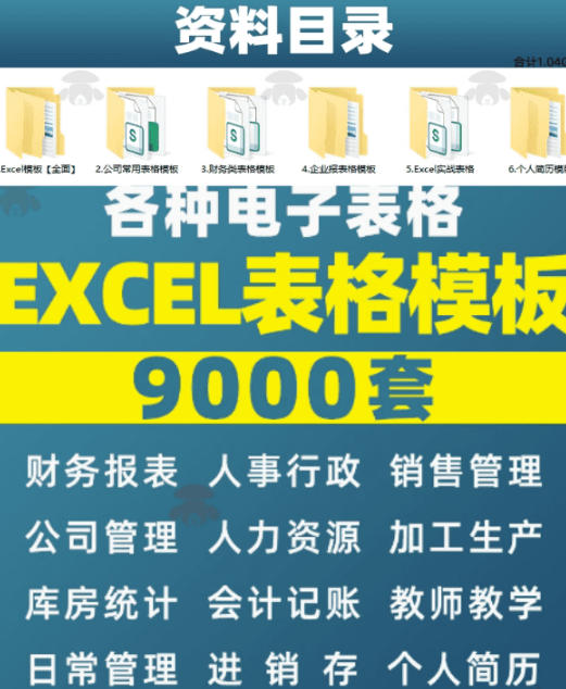 自费购买素材合集！超全Excel常用模版系列，分类清晰，共9000+套excel模型合集+个人简历素材-16888副业资讯